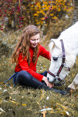 Leren halster rood